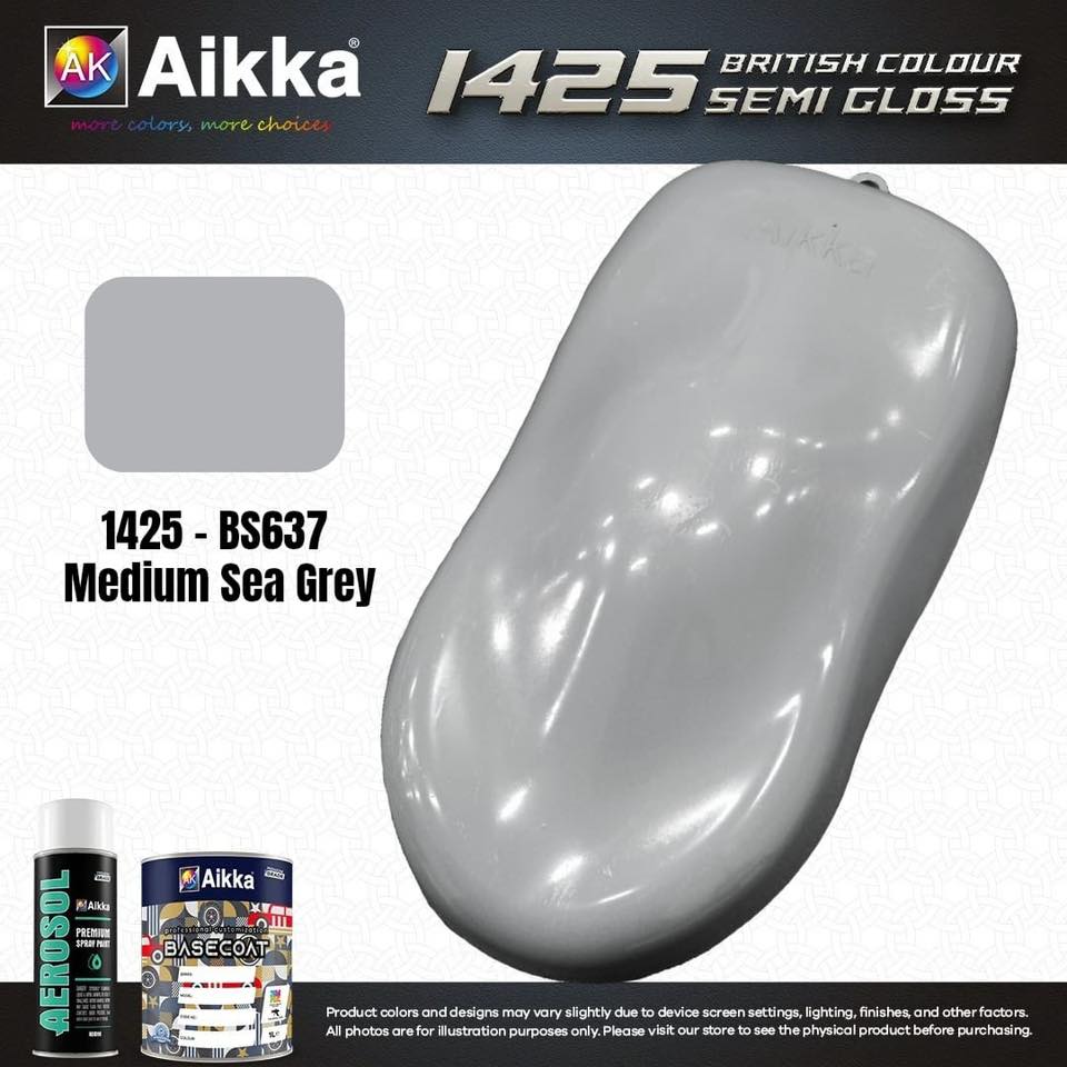 SATINE OPAQUE 2/2 - BRITISH STANDARD SEMI GLOSS COLOUR AIKKA (auto base ou auto kril) - 120 couleurs