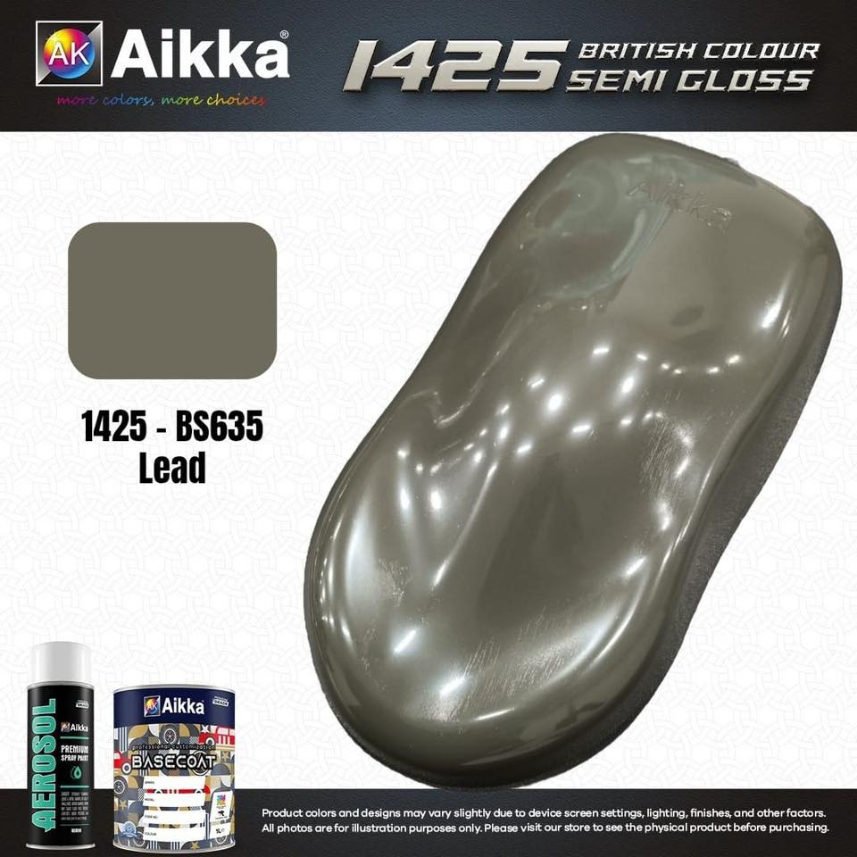 SATINE OPAQUE 2/2 - BRITISH STANDARD SEMI GLOSS COLOUR AIKKA (auto base ou auto kril) - 120 couleurs