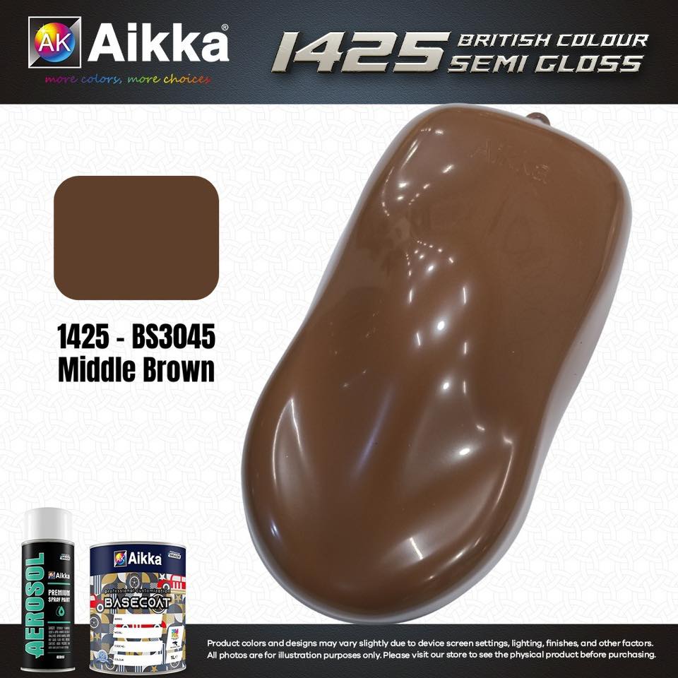 SATINE OPAQUE 1/2 - BRITISH STANDARD SEMI GLOSS COLOUR AIKKA (auto base ou auto kril) - 250 couleurs