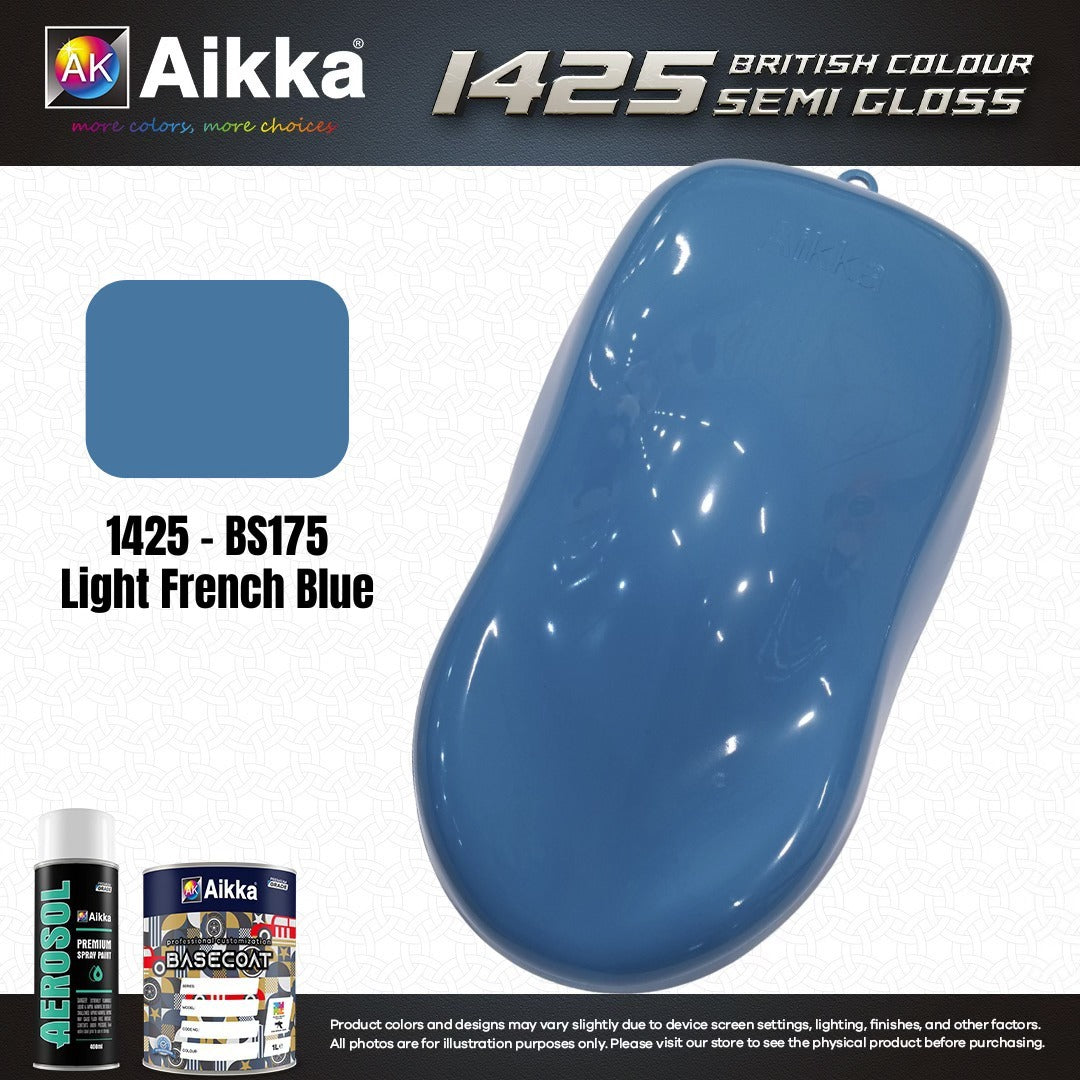 SATINE OPAQUE 2/2 - BRITISH STANDARD SEMI GLOSS COLOUR AIKKA (auto base ou auto kril) - 120 couleurs
