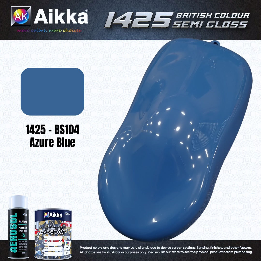 SATINE OPAQUE 2/2 - BRITISH STANDARD SEMI GLOSS COLOUR AIKKA (auto base ou auto kril) - 120 couleurs
