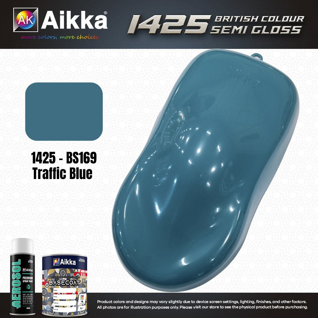 SATINE OPAQUE 2/2 - BRITISH STANDARD SEMI GLOSS COLOUR AIKKA (auto base ou auto kril) - 120 couleurs