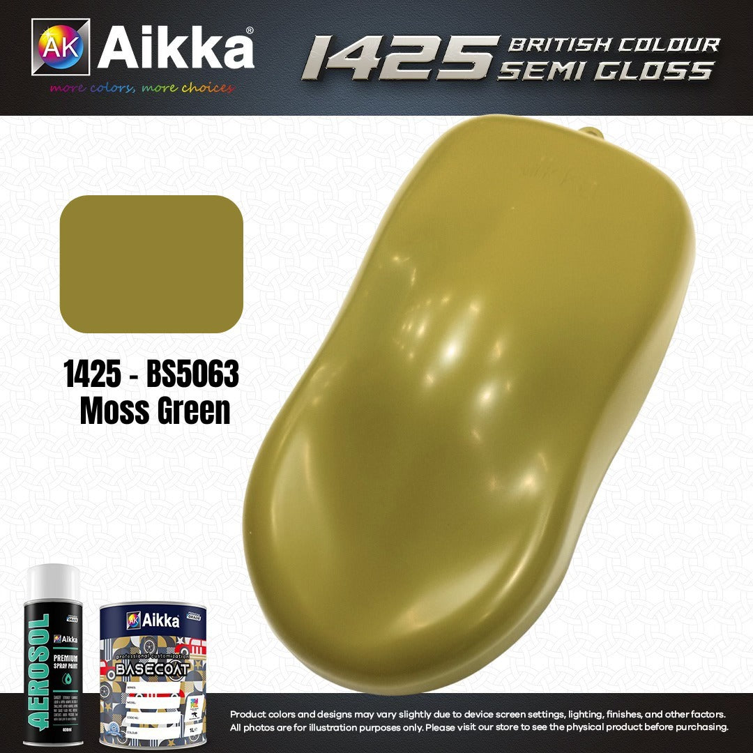 SATINE OPAQUE 2/2 - BRITISH STANDARD SEMI GLOSS COLOUR AIKKA (auto base ou auto kril) - 120 couleurs
