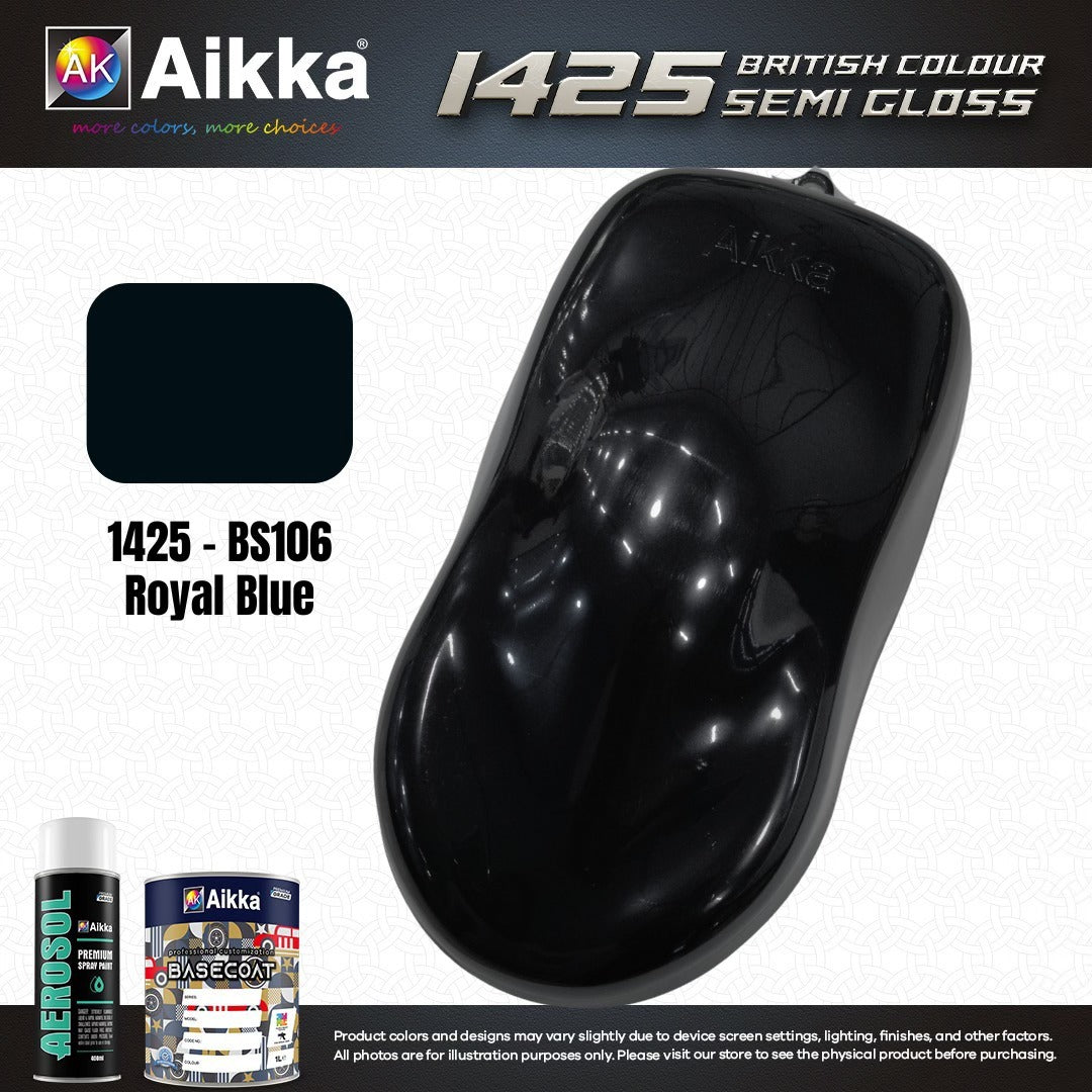SATINE OPAQUE 2/2 - BRITISH STANDARD SEMI GLOSS COLOUR AIKKA (auto base ou auto kril) - 120 couleurs