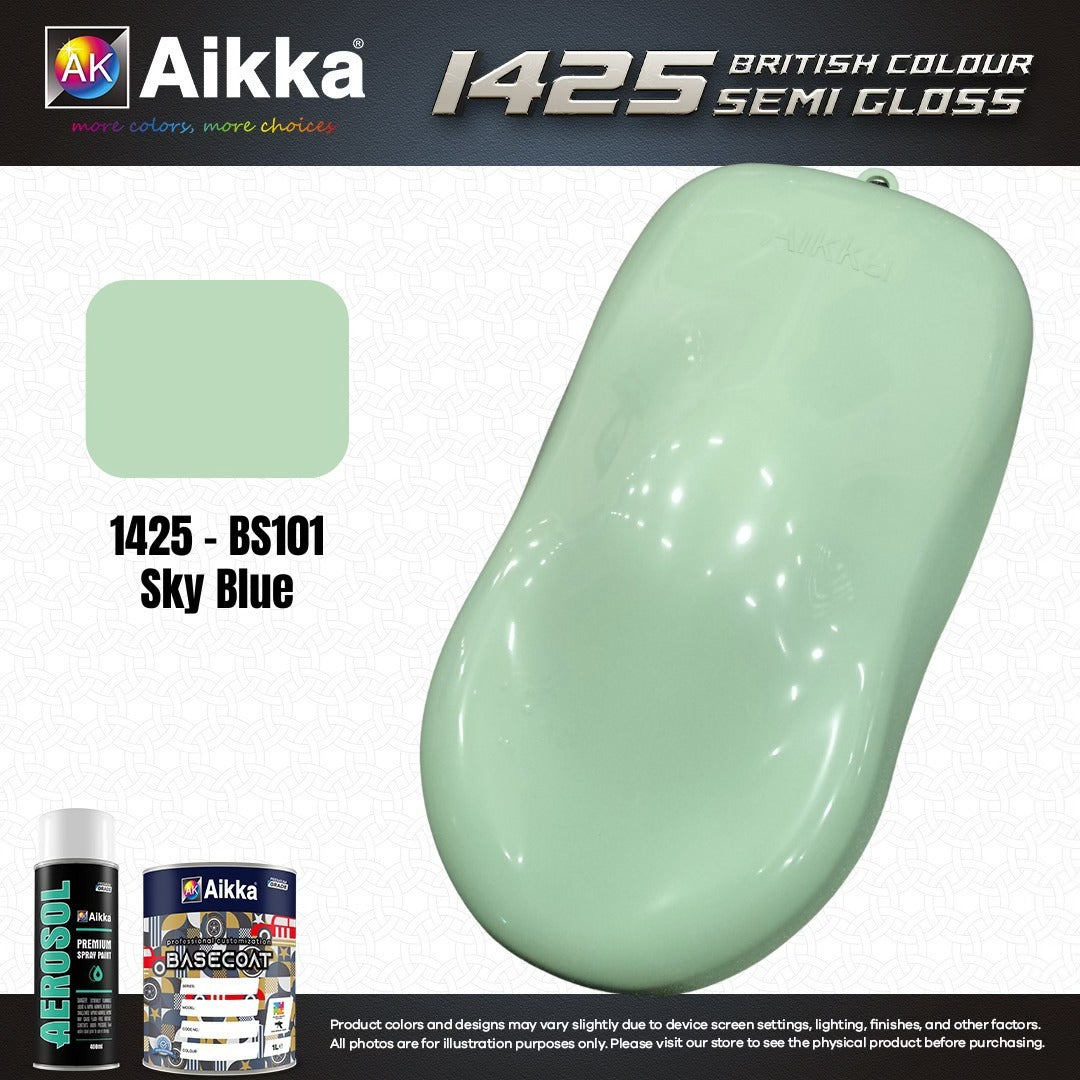 SATINE OPAQUE 2/2 - BRITISH STANDARD SEMI GLOSS COLOUR AIKKA (auto base ou auto kril) - 120 couleurs
