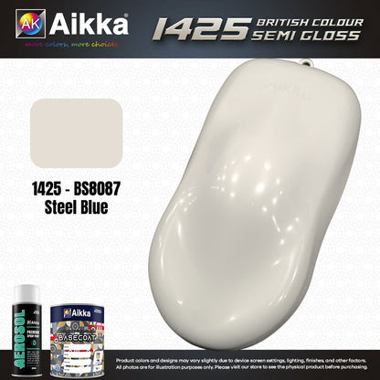 SATINE OPAQUE 2/2 - BRITISH STANDARD SEMI GLOSS COLOUR AIKKA (auto base ou auto kril) - 120 couleurs