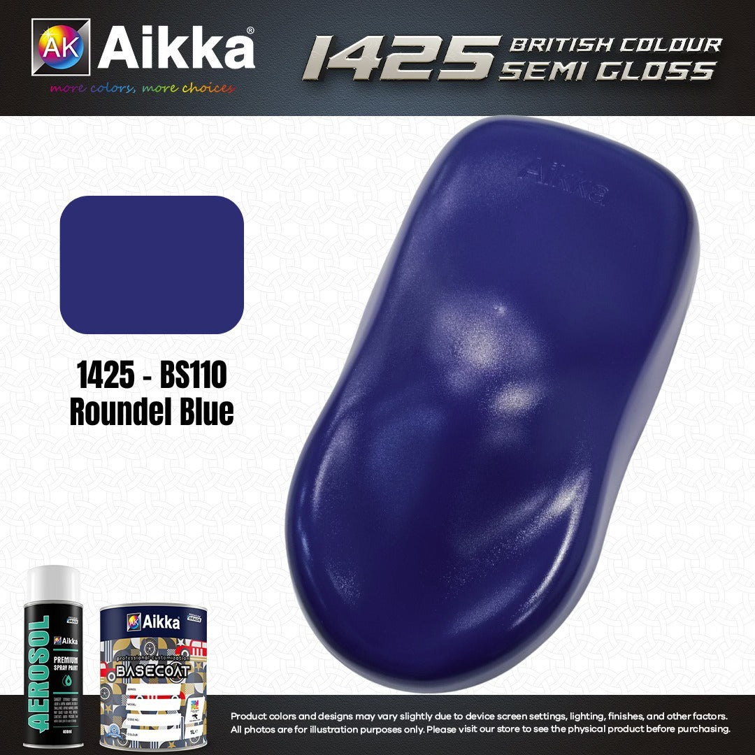 SATINE OPAQUE 2/2 - BRITISH STANDARD SEMI GLOSS COLOUR AIKKA (auto base ou auto kril) - 120 couleurs
