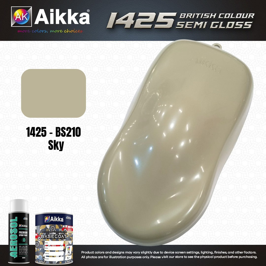 SATINE OPAQUE 2/2 - BRITISH STANDARD SEMI GLOSS COLOUR AIKKA (auto base ou auto kril) - 120 couleurs