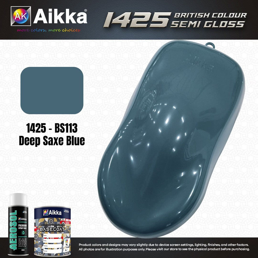 SATINE OPAQUE 2/2 - BRITISH STANDARD SEMI GLOSS COLOUR AIKKA (auto base ou auto kril) - 120 couleurs