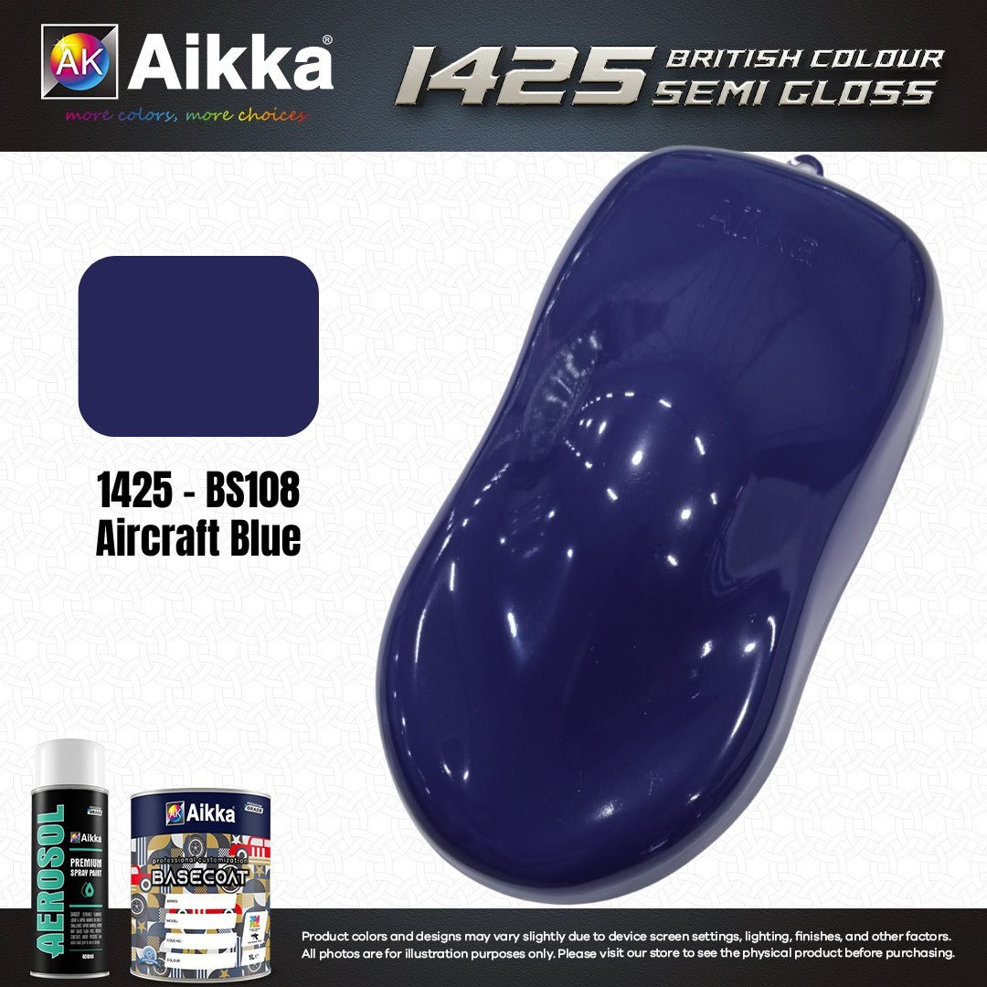 SATINE OPAQUE 2/2 - BRITISH STANDARD SEMI GLOSS COLOUR AIKKA (auto base ou auto kril) - 120 couleurs