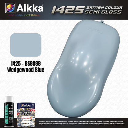 SATINE OPAQUE 2/2 - BRITISH STANDARD SEMI GLOSS COLOUR AIKKA (auto base ou auto kril) - 120 couleurs