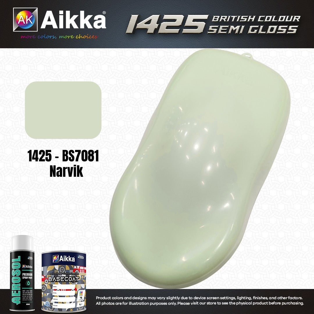 SATINE OPAQUE 2/2 - BRITISH STANDARD SEMI GLOSS COLOUR AIKKA (auto base ou auto kril) - 120 couleurs