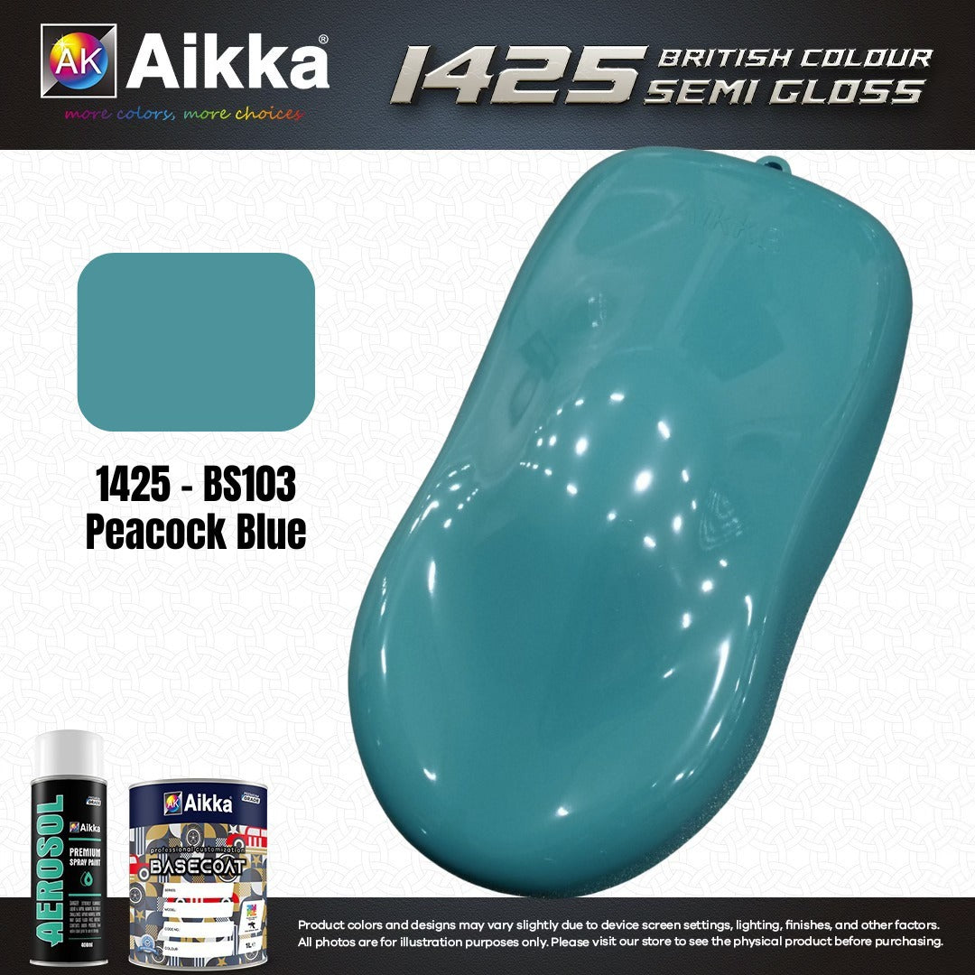 SATINE OPAQUE 2/2 - BRITISH STANDARD SEMI GLOSS COLOUR AIKKA (auto base ou auto kril) - 120 couleurs