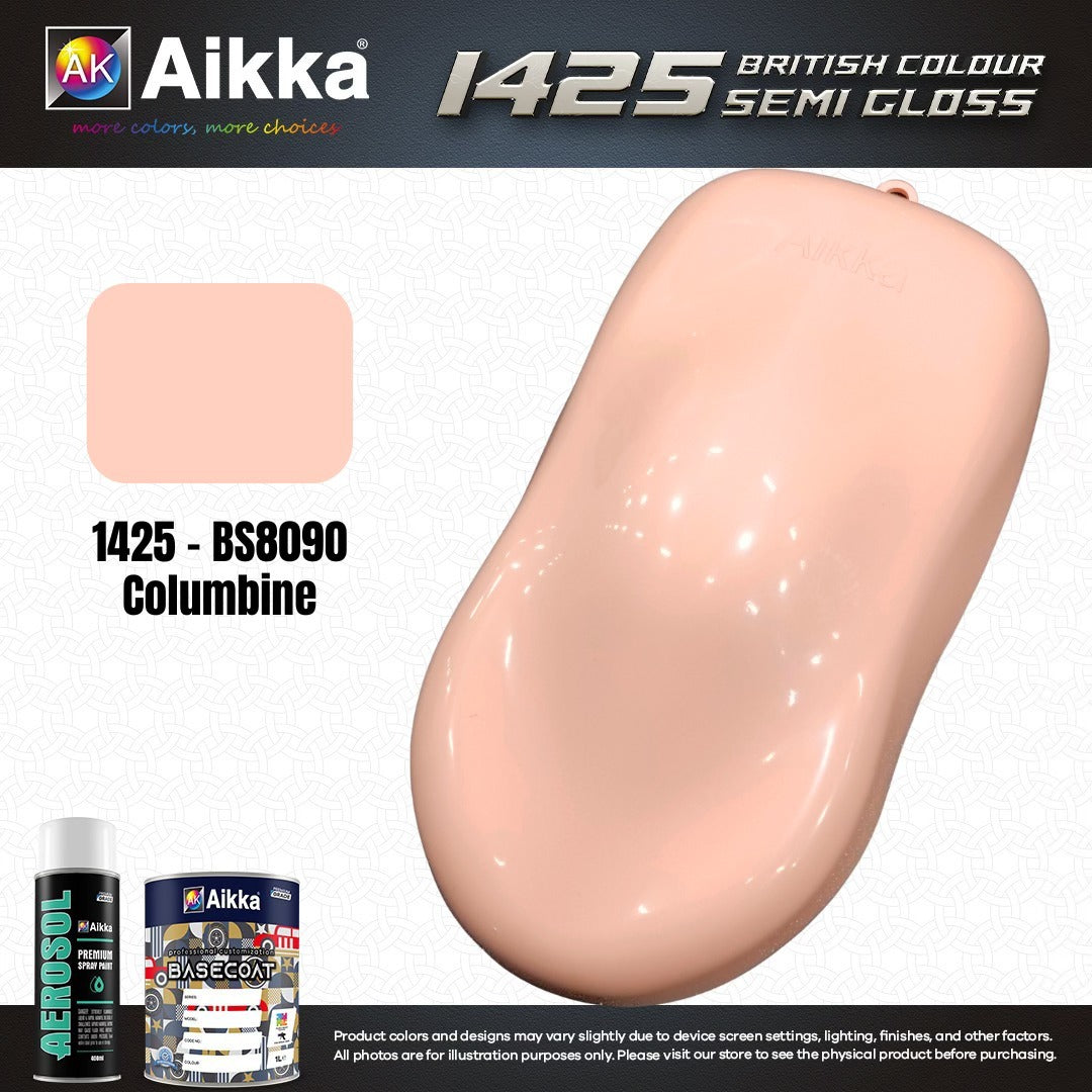 SATINE OPAQUE 2/2 - BRITISH STANDARD SEMI GLOSS COLOUR AIKKA (auto base ou auto kril) - 120 couleurs
