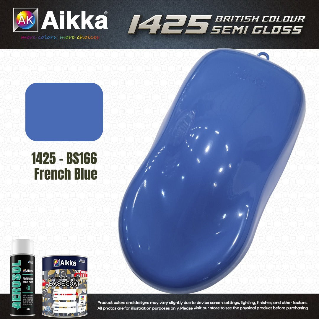 SATINE OPAQUE 2/2 - BRITISH STANDARD SEMI GLOSS COLOUR AIKKA (auto base ou auto kril) - 120 couleurs