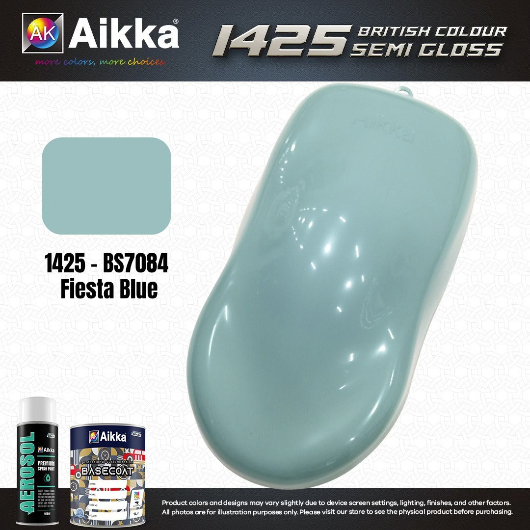 SATINE OPAQUE 2/2 - BRITISH STANDARD SEMI GLOSS COLOUR AIKKA (auto base ou auto kril) - 120 couleurs