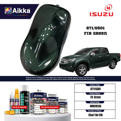 ISUZU - TEINTES ORIGINE CONSTRUCTEUR ISUZU - 130 teintes