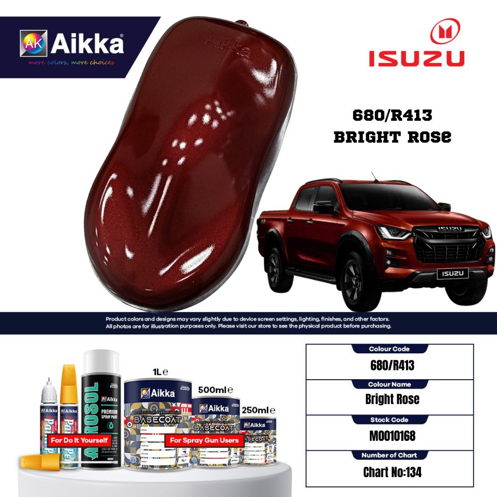 ISUZU - TEINTES ORIGINE CONSTRUCTEUR ISUZU - 130 teintes