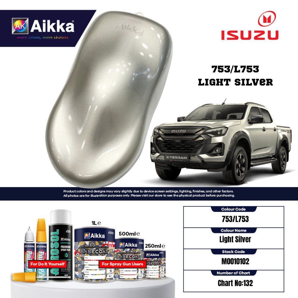 ISUZU - TEINTES ORIGINE CONSTRUCTEUR ISUZU - 130 teintes