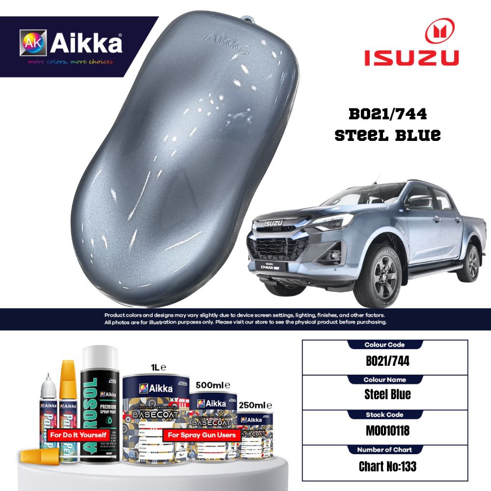 ISUZU - TEINTES ORIGINE CONSTRUCTEUR ISUZU - 130 teintes