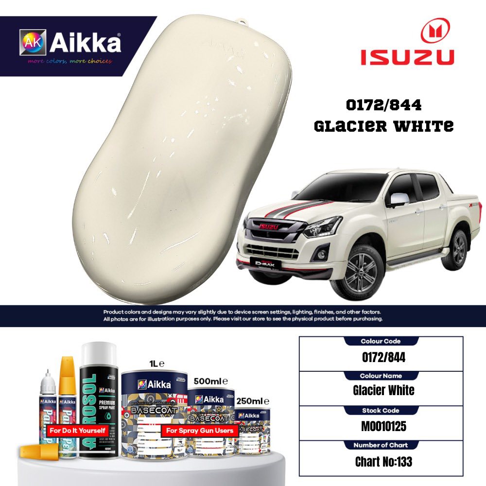 ISUZU - TEINTES ORIGINE CONSTRUCTEUR ISUZU - 130 teintes