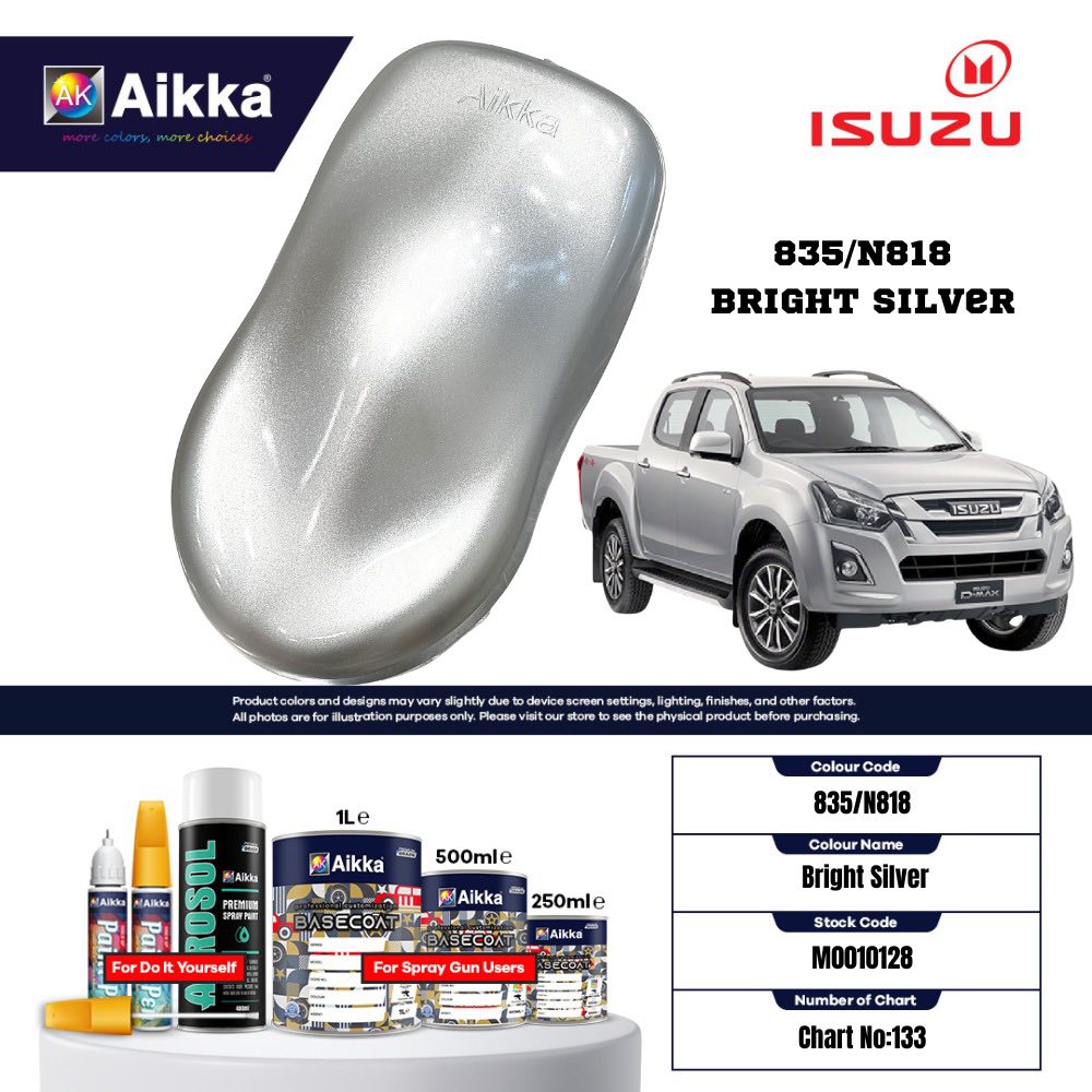 ISUZU - TEINTES ORIGINE CONSTRUCTEUR ISUZU - 130 teintes
