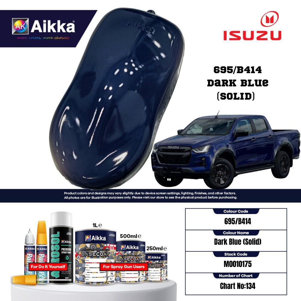 ISUZU - TEINTES ORIGINE CONSTRUCTEUR ISUZU - 130 teintes