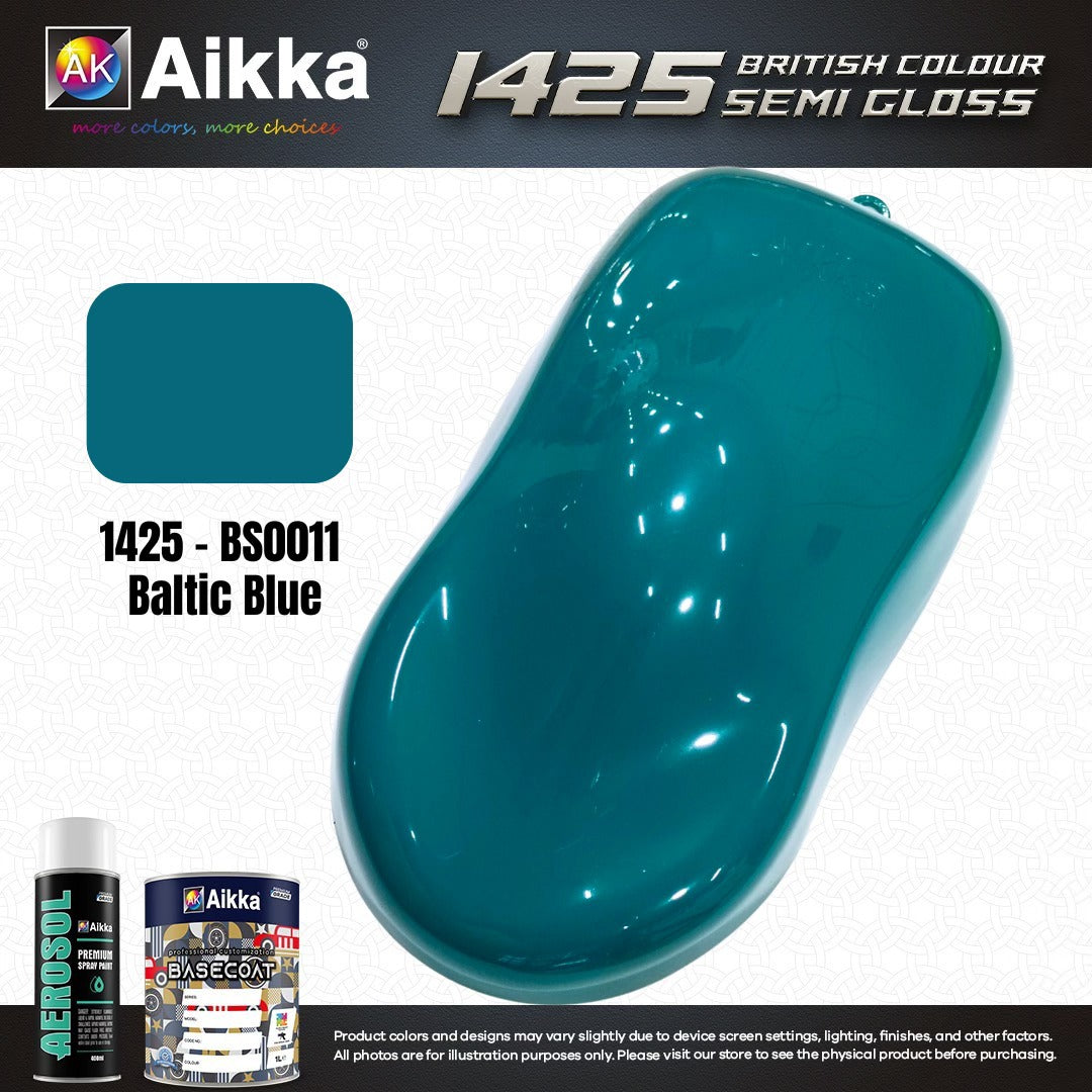 SATINE OPAQUE 2/2 - BRITISH STANDARD SEMI GLOSS COLOUR AIKKA (auto base ou auto kril) - 120 couleurs