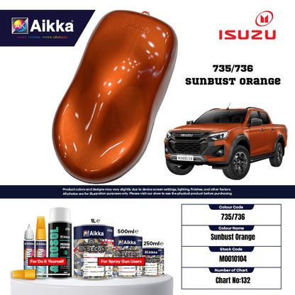 ISUZU - TEINTES ORIGINE CONSTRUCTEUR ISUZU - 130 teintes