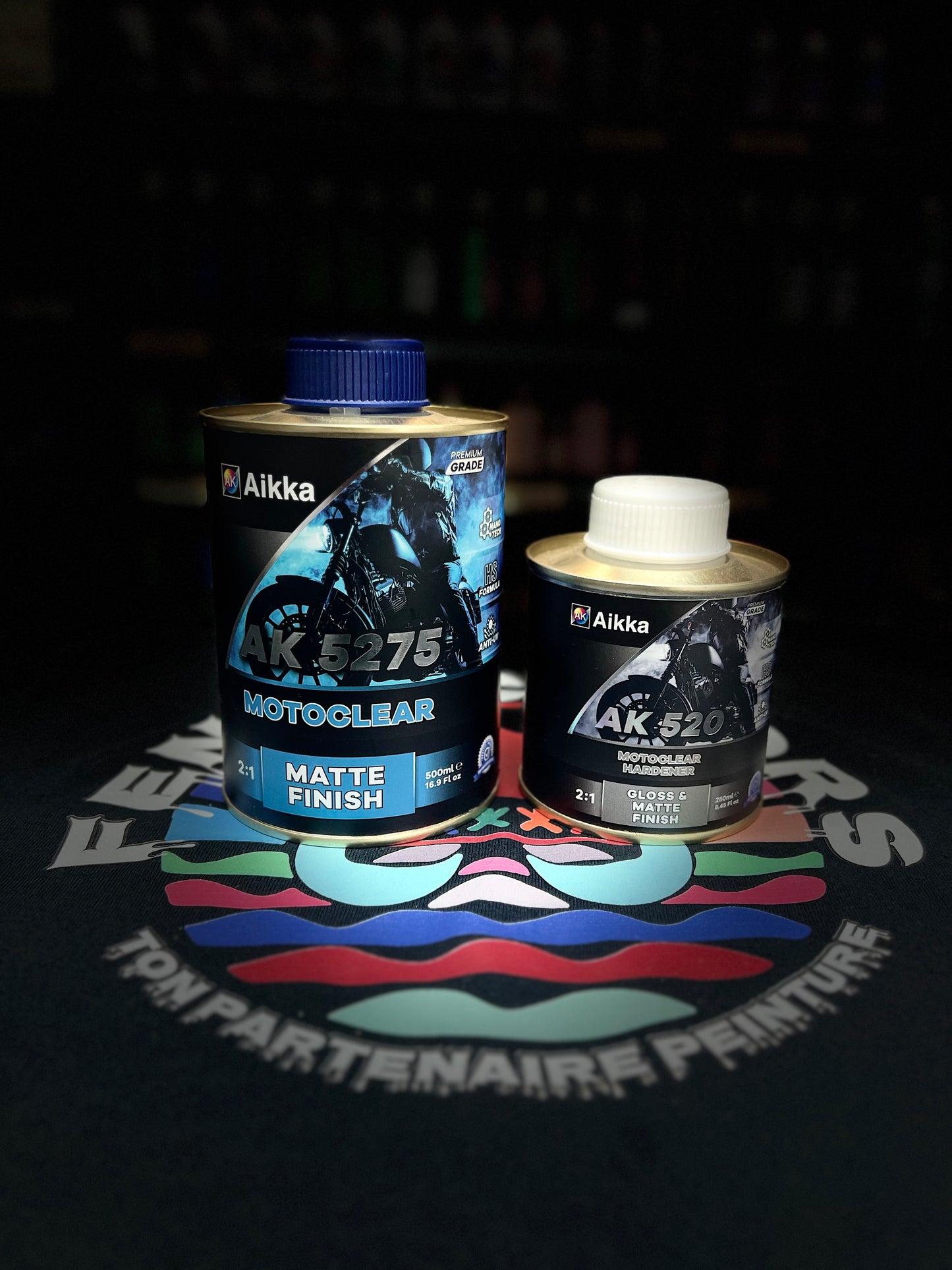 AIKKA AK5275 MINI PACK MOTO VERNIS MATT 0.5L + 0.25L DURCISSEUR
