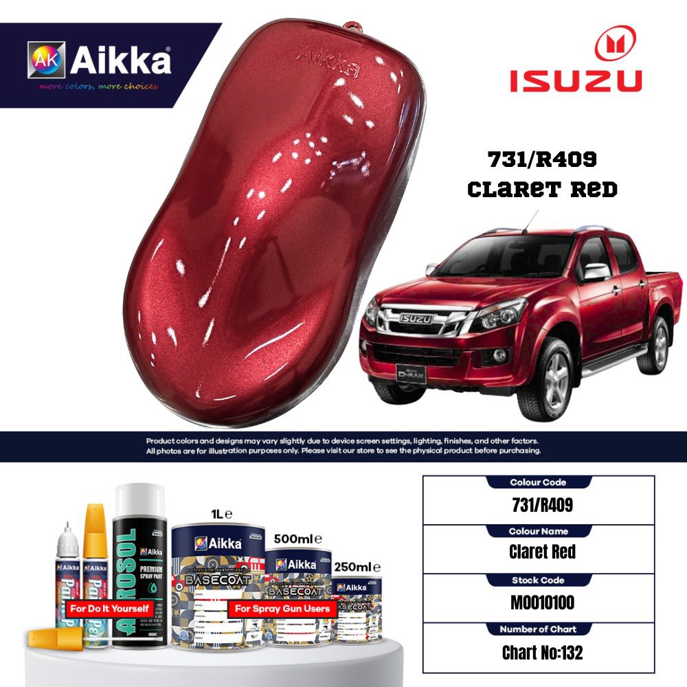 ISUZU - TEINTES ORIGINE CONSTRUCTEUR ISUZU - 130 teintes