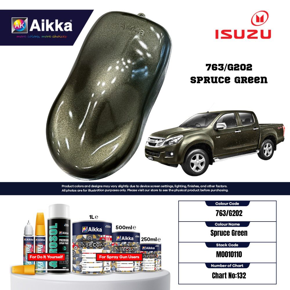 ISUZU - TEINTES ORIGINE CONSTRUCTEUR ISUZU - 130 teintes