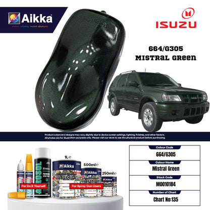 ISUZU - TEINTES ORIGINE CONSTRUCTEUR ISUZU - 130 teintes