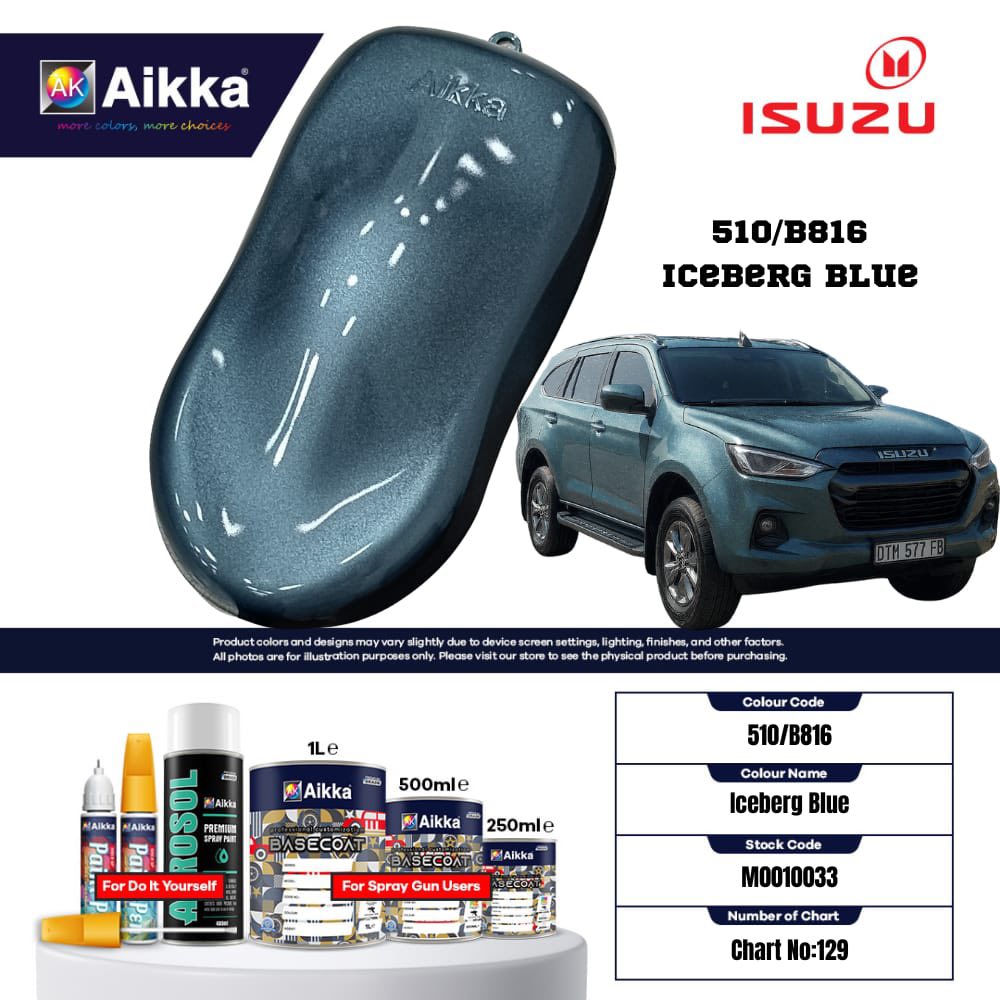 ISUZU - TEINTES ORIGINE CONSTRUCTEUR ISUZU - 130 teintes