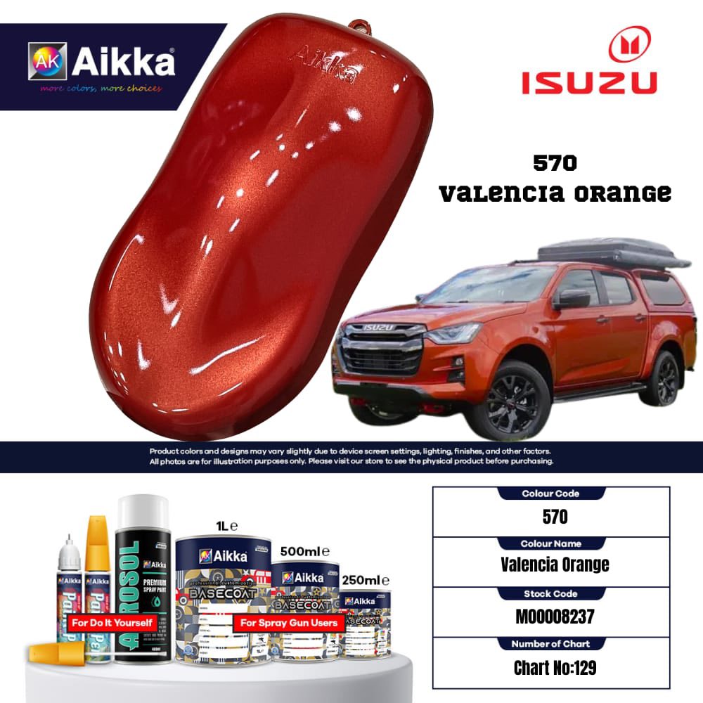 ISUZU - TEINTES ORIGINE CONSTRUCTEUR ISUZU - 130 teintes
