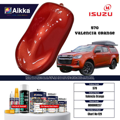 ISUZU - TEINTES ORIGINE CONSTRUCTEUR ISUZU - 130 teintes