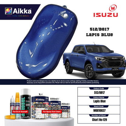 ISUZU - TEINTES ORIGINE CONSTRUCTEUR ISUZU - 130 teintes