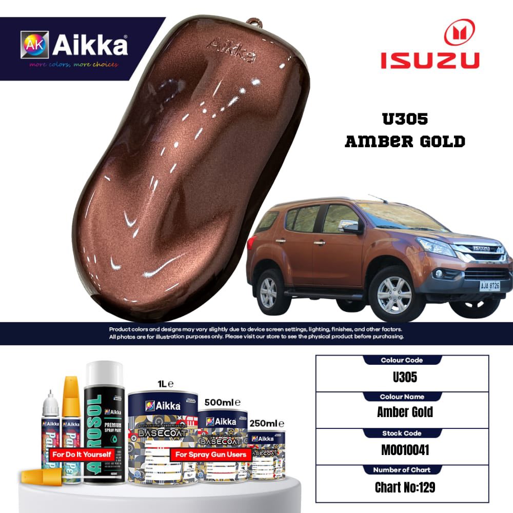 ISUZU - TEINTES ORIGINE CONSTRUCTEUR ISUZU - 130 teintes