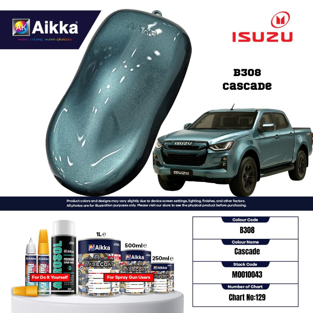ISUZU - TEINTES ORIGINE CONSTRUCTEUR ISUZU - 130 teintes