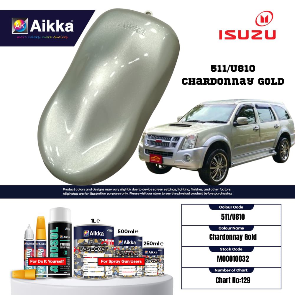 ISUZU - TEINTES ORIGINE CONSTRUCTEUR ISUZU - 130 teintes