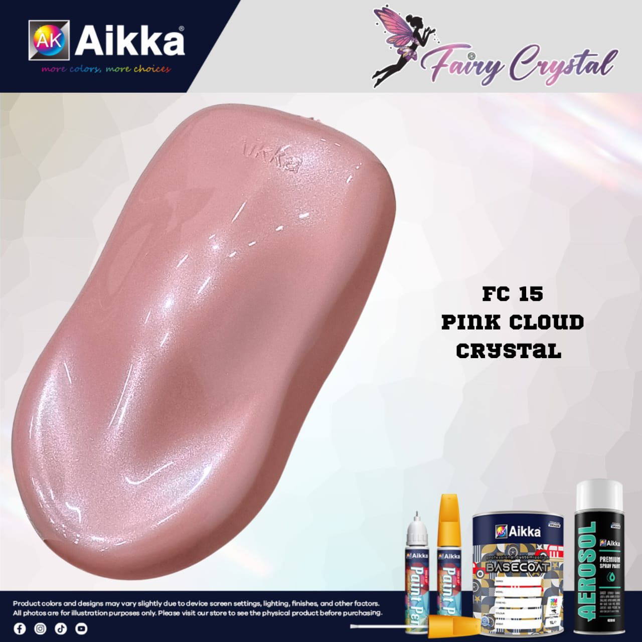 FC - PEINTURE FAIRY CRYSTAL SERIES AIKKA - 40 couleurs
