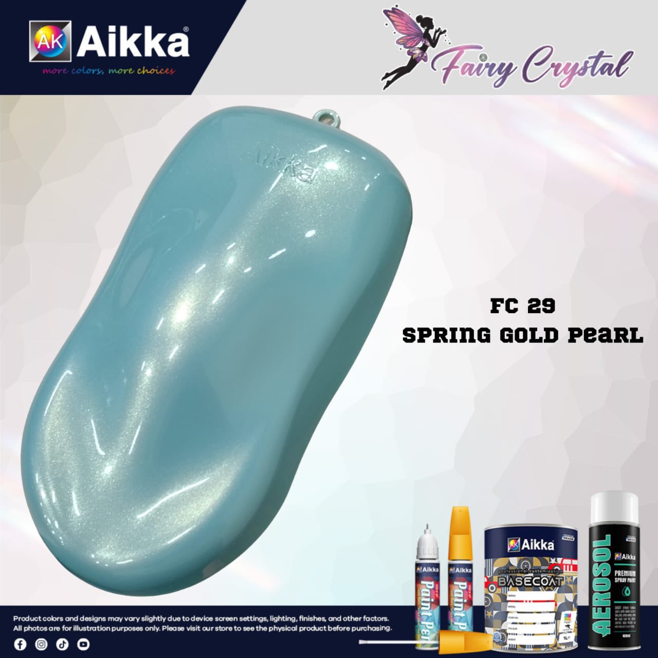 FC - PEINTURE FAIRY CRYSTAL SERIES AIKKA - 40 couleurs