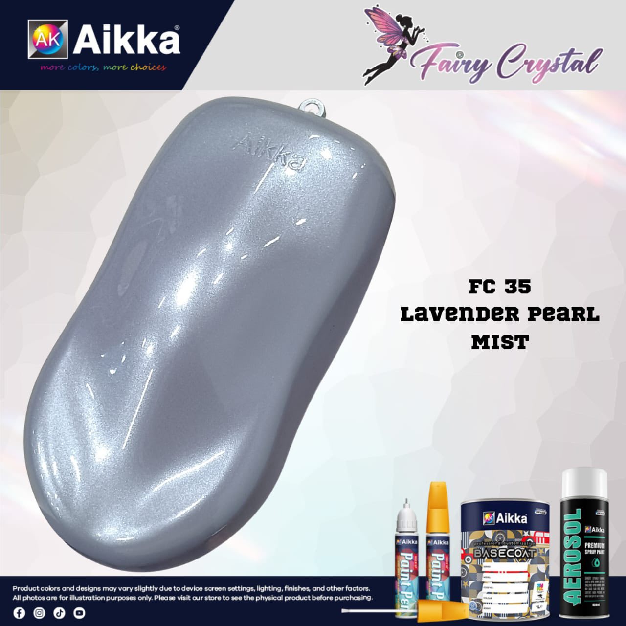 FC - PEINTURE FAIRY CRYSTAL SERIES AIKKA - 40 couleurs