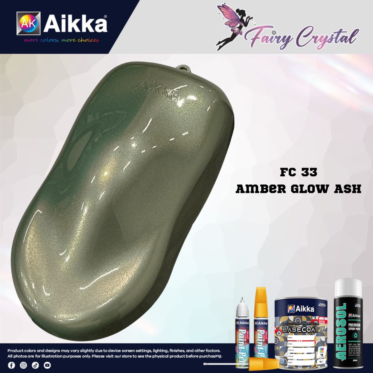 FC - PEINTURE FAIRY CRYSTAL SERIES AIKKA - 40 couleurs