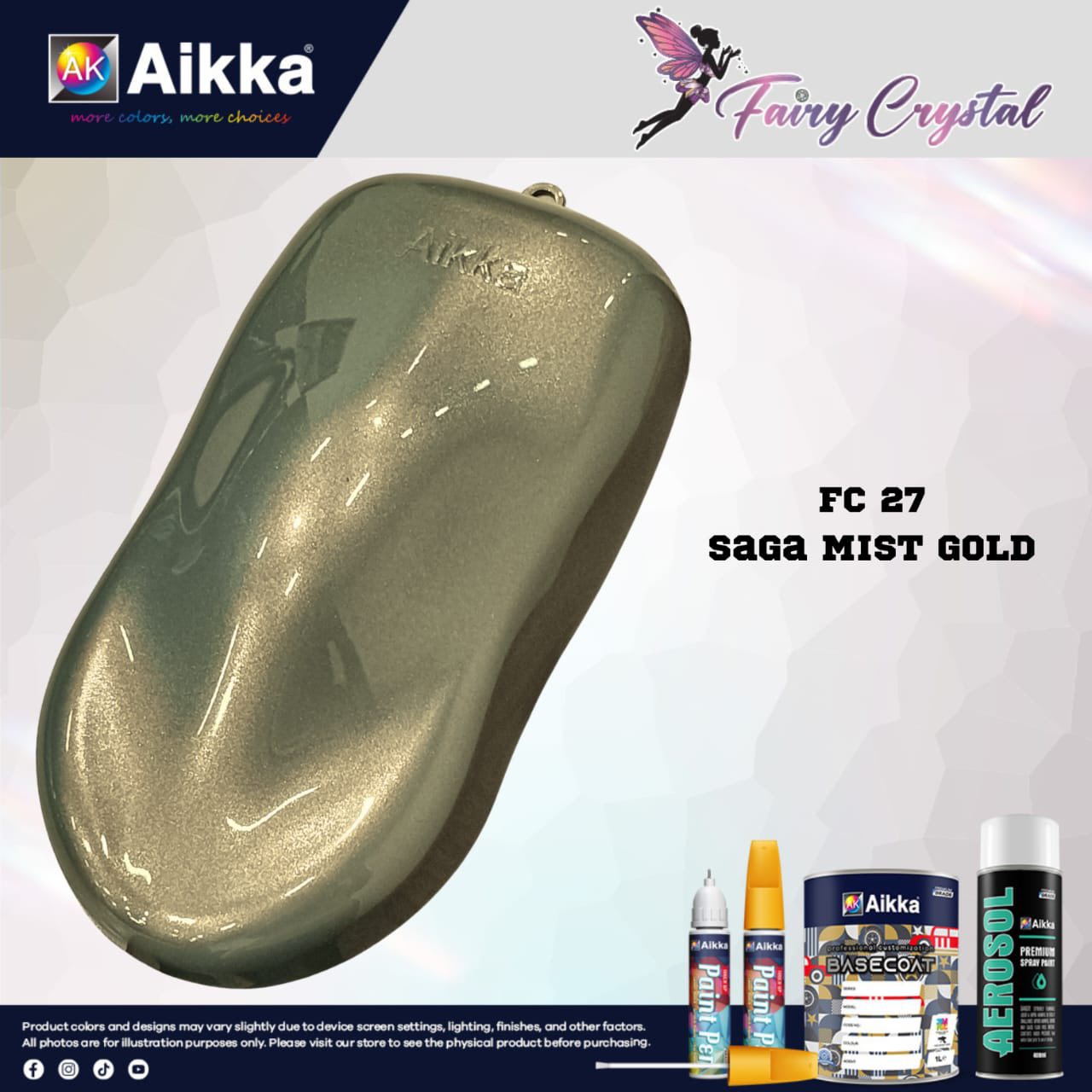 FC - PEINTURE FAIRY CRYSTAL SERIES AIKKA - 40 couleurs