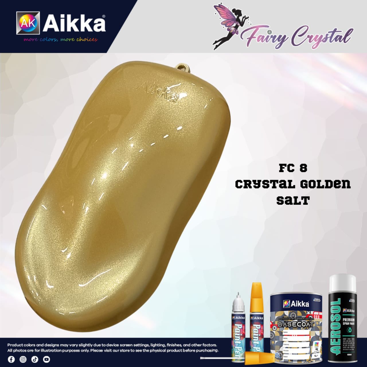 FC - PEINTURE FAIRY CRYSTAL SERIES AIKKA - 40 couleurs