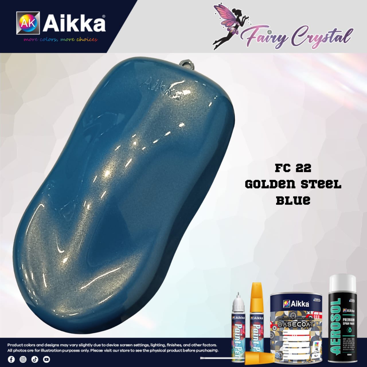 FC - PEINTURE FAIRY CRYSTAL SERIES AIKKA - 40 couleurs