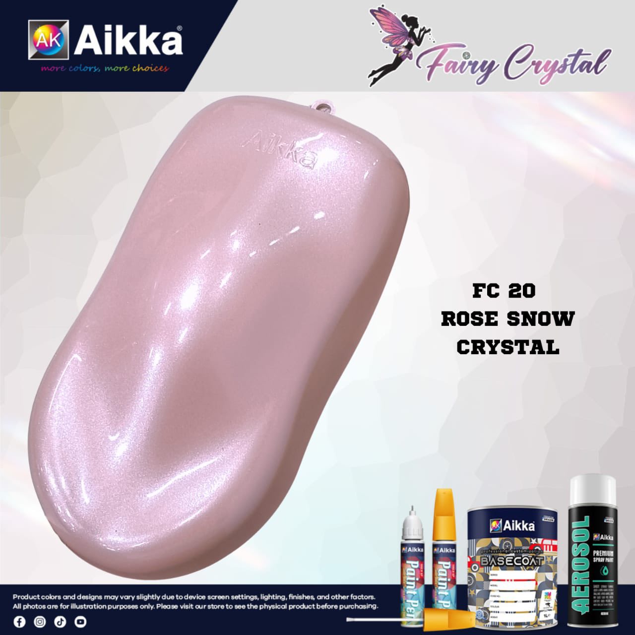 FC - PEINTURE FAIRY CRYSTAL SERIES AIKKA - 40 couleurs