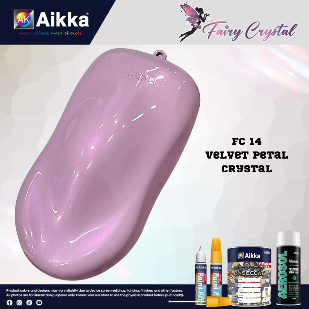 FC - PEINTURE FAIRY CRYSTAL SERIES AIKKA - 40 couleurs