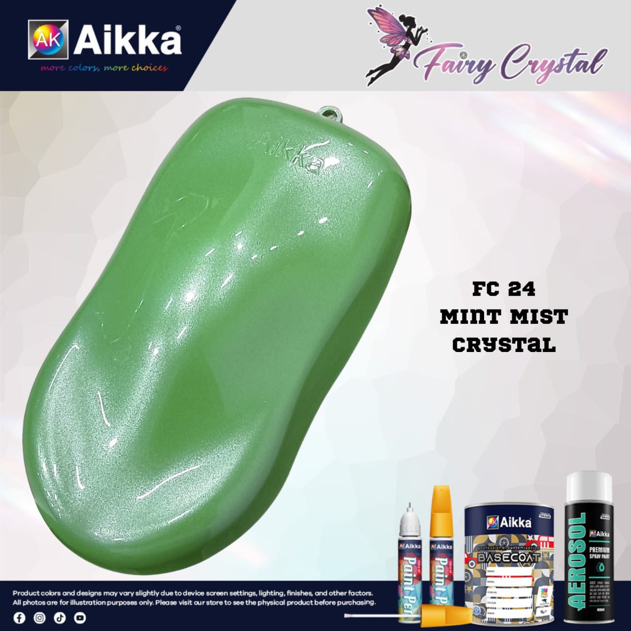 FC - PEINTURE FAIRY CRYSTAL SERIES AIKKA - 40 couleurs